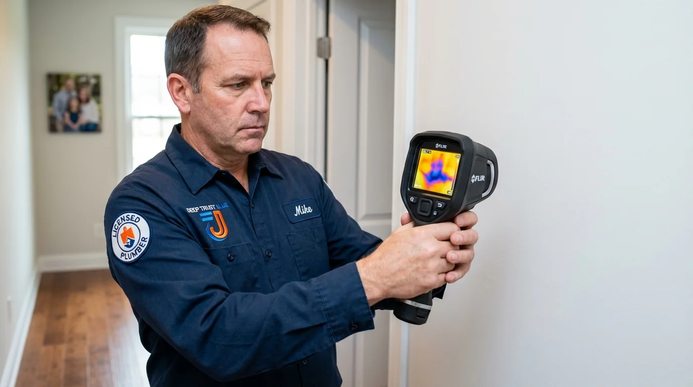 Thermal imaging leak detection by Johns Plumbing LLC in Grass Lake